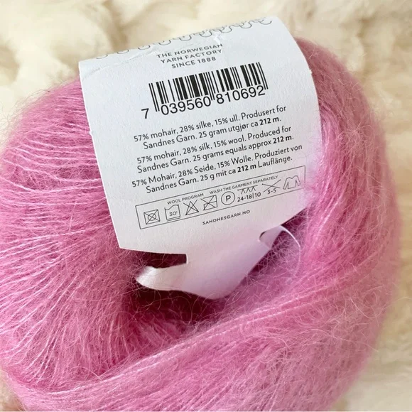 SANDNES GARN Sunday Yarn + Tynn Silk Mohair Yarn New 2 Skeins - Picture 7 of 9
